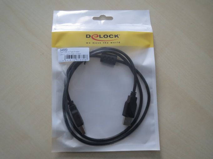 Kabel USB 2.0 A Stecker > USB 2.0 A Stecker 1,0m schwarz Delock